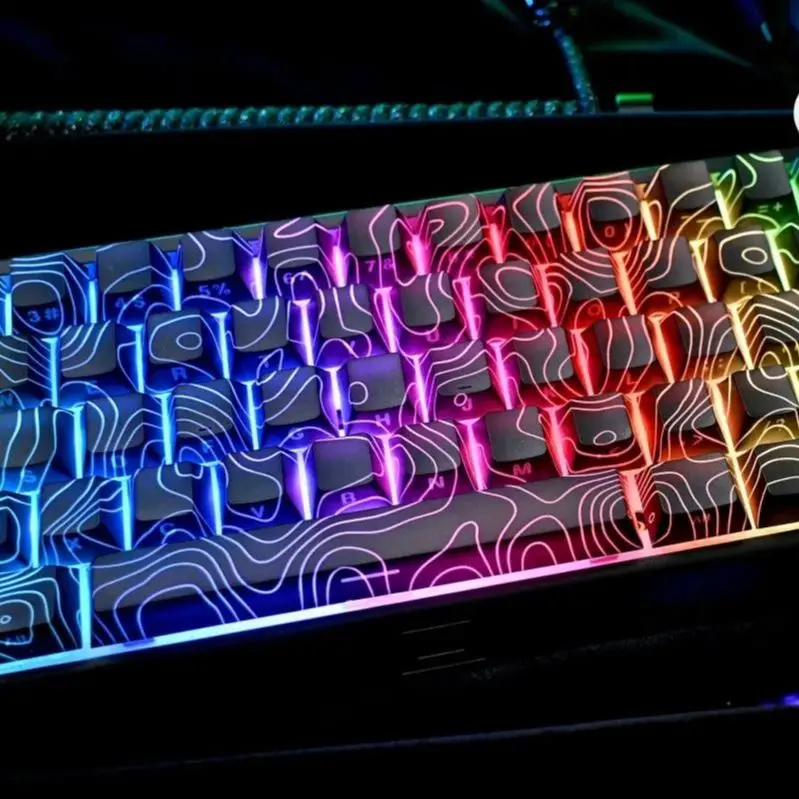 

131 Keys B Store Side Print PBT Keycaps Backlit 5 Side Dye-Sub Cherry Profile Key Cap For Cherry MX Gamer Mechanical Keyboard