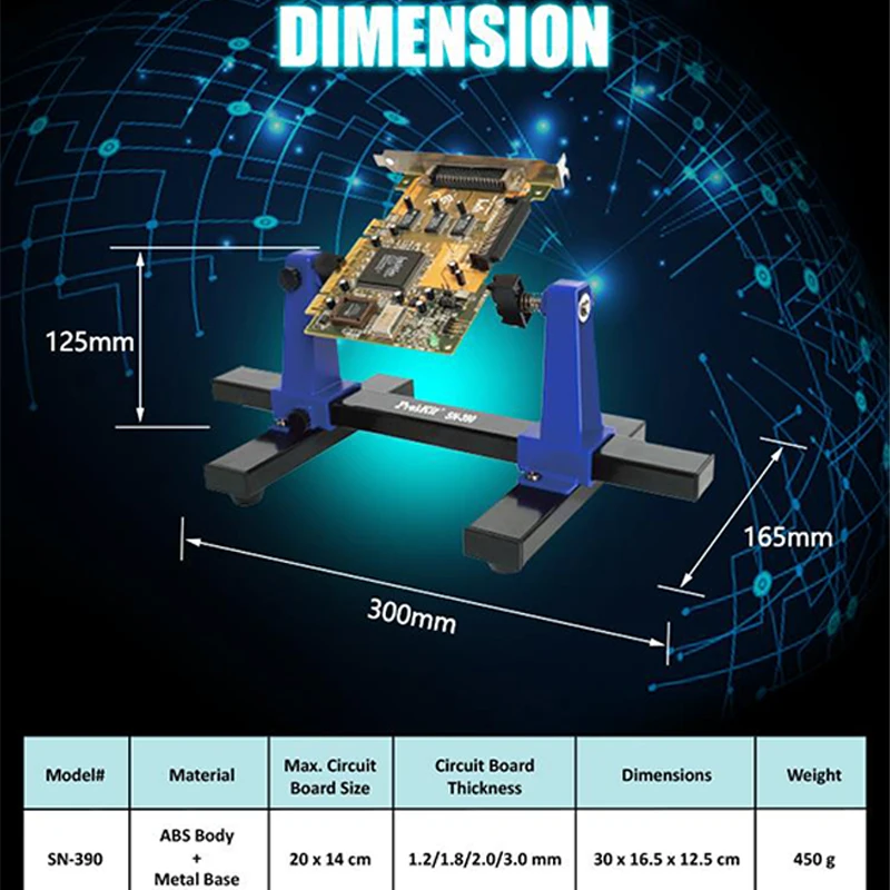 Pro'skit Circuit Board Soldering Tool Adjustable Soldering Auxiliary Clamp Fixture PCB Fixing Frame  Soldering Locator SN-390