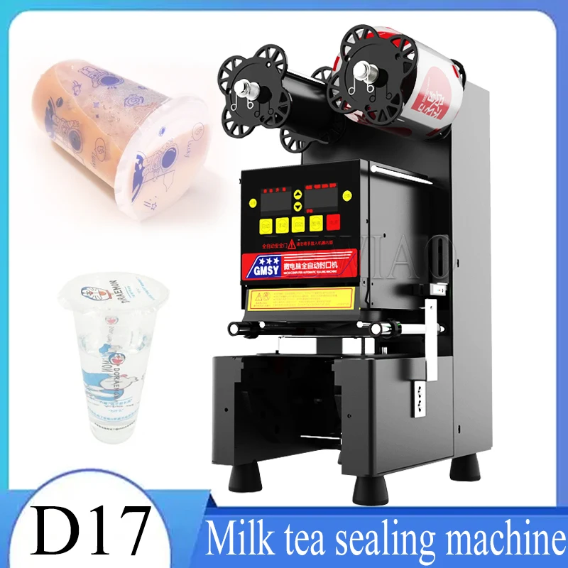 Cup Sealing Machine Full Automatic Bubble Tea Machine For 9/9.5/8.8cm PP/PE/Paper Milk Tea Cup Boba Tea Machine