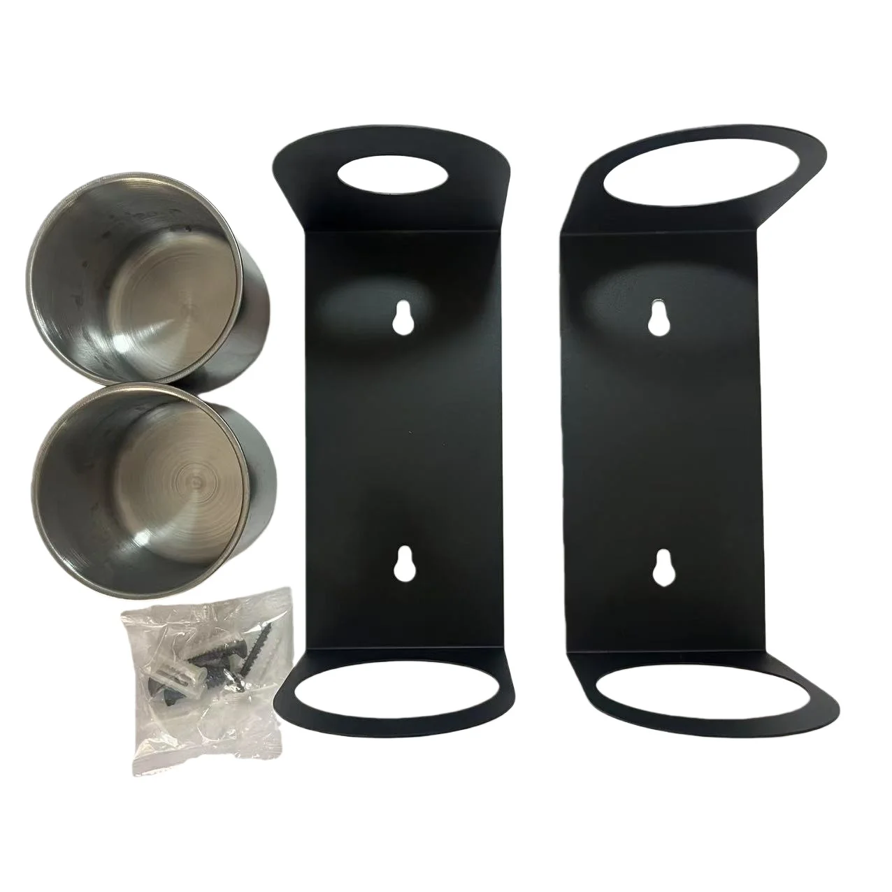 Universal Oil Funnel Stand Metal Wall Mount Oil Funnel Holder with Removable Collection Cup Oil Funnel Organizer for Workshop
