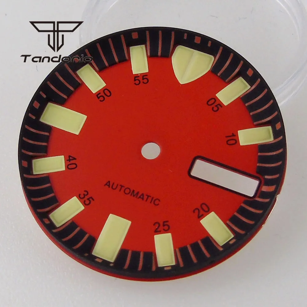 tandorio Edelstahl 20Bar 42mm Monster Dive Uhrengehäuse 3,8 Krone AR Saphirglas Zifferblatt Zeiger Set Fit NH35 NH36 Automatikwerk 6