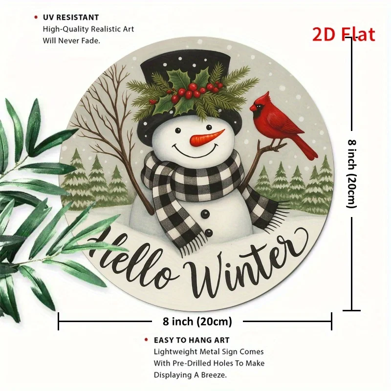 1pc Winter Snowman Laughing Wall Art - Rustic Cabin Decor with Smiling Snowmen Suitable for Front Door, Porch, Living Room, Bedr
