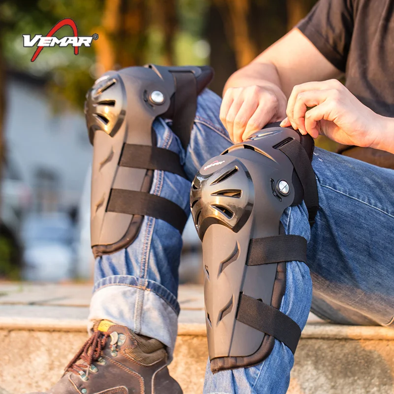 VEMAR Lightweight Knee And Elbow Guards 4-Piece Motorcycle Riding Off-Road Anti-Fall Skating Outdoor Sports Protective Gear