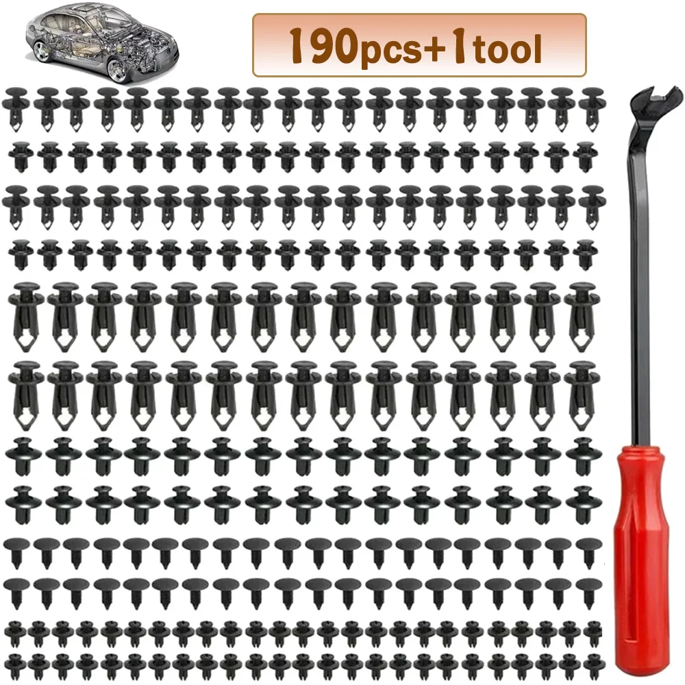 سيارة تحديد كليب 6 حجم السحابة سيارة مشبك من البلاستيك عدة الجسم الوفير برشام الباب لوحة الكسوة التجنيب مقاطع السيارات الداخلية