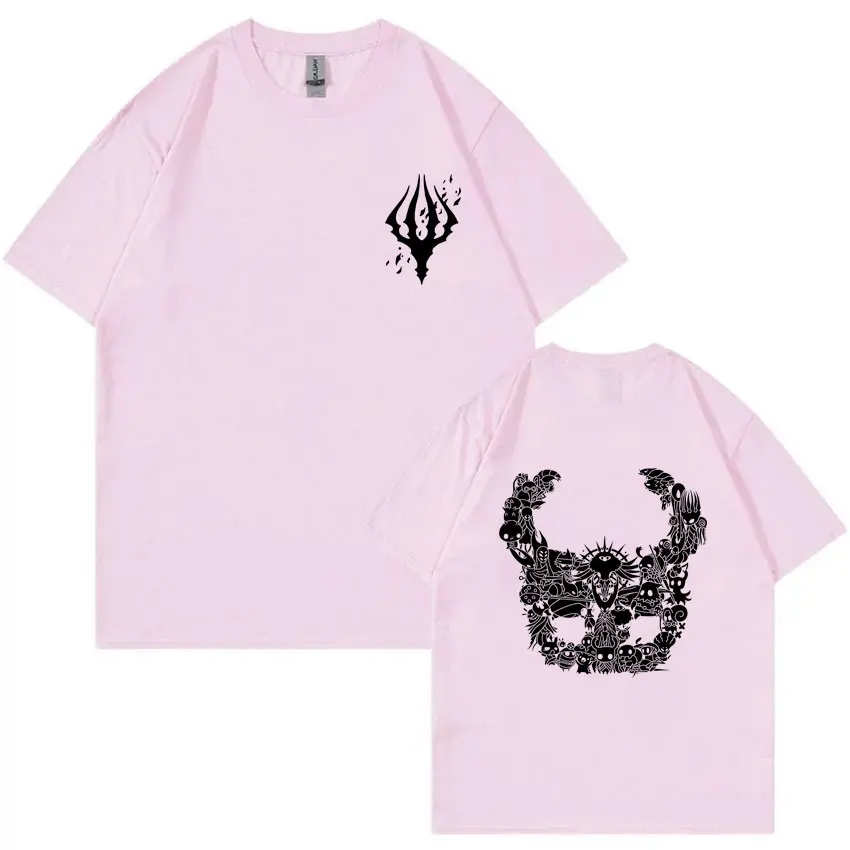 Game Hollow Knight Logo Graphic T-shirt Men's Women's Casual Oversized Short Sleeve Unisex Fashion Vintage T Shirts Streetwear