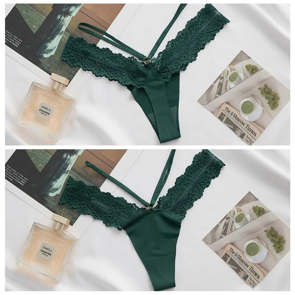 Hohl Versuchung Dünnen Riemen Unterhose Für Mädchen Für Frauen Weibliche Höschen Spitze Tanga Eis Seide Slip Unterwäsche