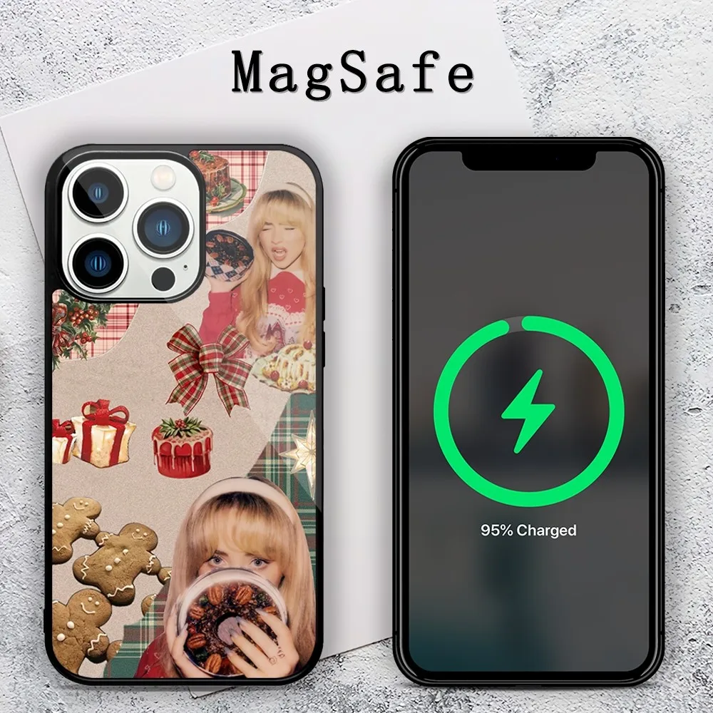 Singer Sabrina C-Carpenter Fruitcake Phone Case For iPhone 11 12 13 14 15 Mini Pro XS Max X S Plus XR Magnetic Attraction Shell