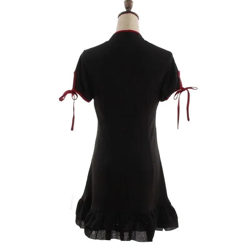 New Chinese Style Koi Women's Dark Sweet Cool Improvement Cheongsam Summer Short Sleeve Vestido Lolita Women Dress