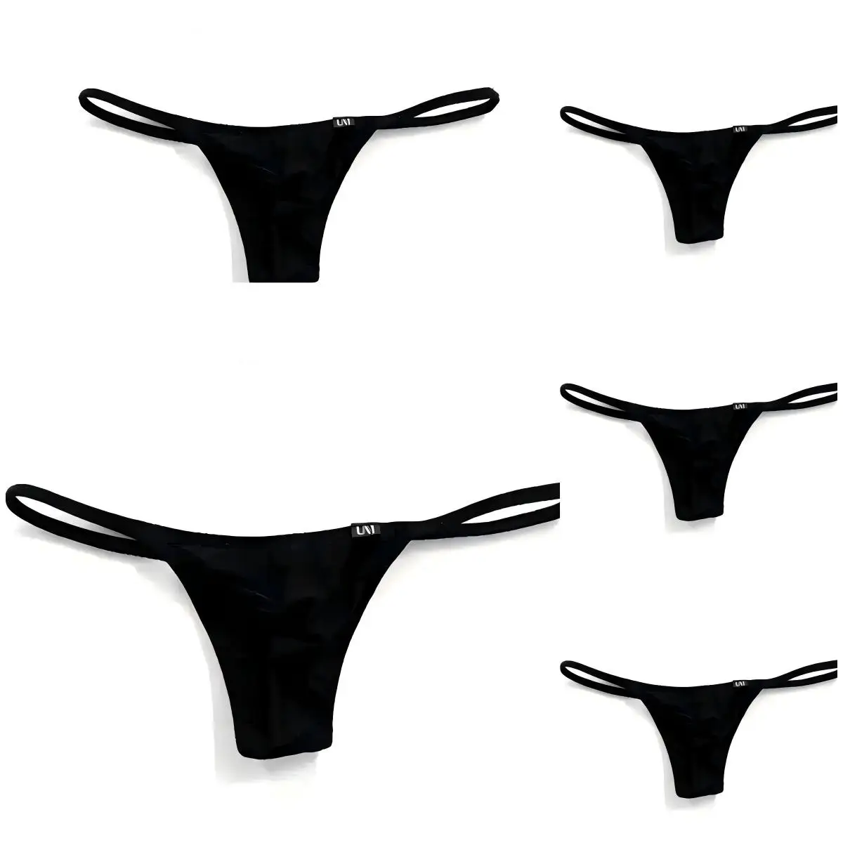 5 pcs  Men's  Semi  Transparent  Thin   Thongs  Sexy    Low  Waist  Tight  Fitting   Bagless   G-strings   Hot  Underwear
