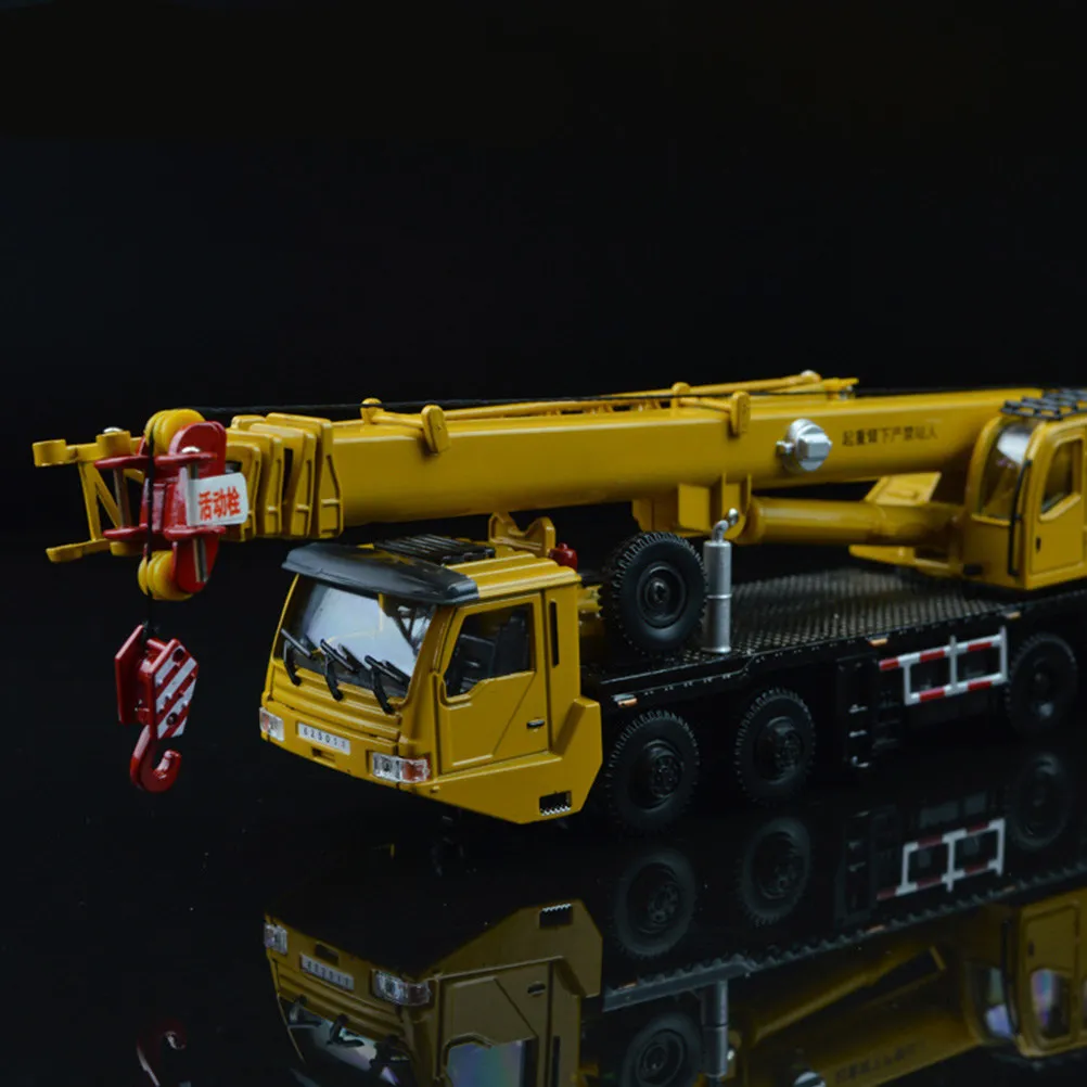1Pcs Crane Simulation Engineering Vehicle Car Kids Plaything Decorative Desktop Ornament for Home Office Kindergarten Store