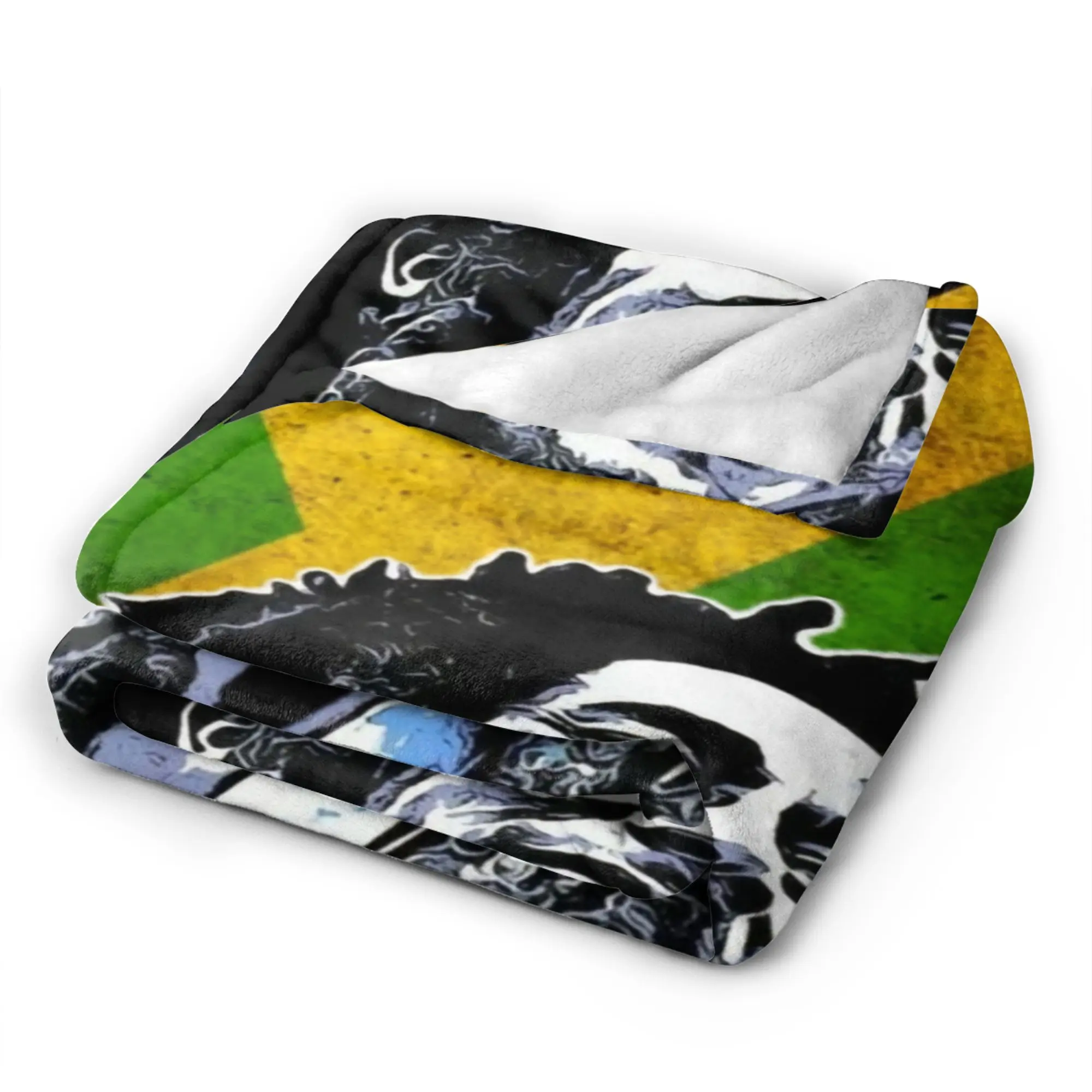 B-Bobs M-MarleyS One Love Plush Blanket Kids  Flannel Bedding Throws For Bedroom Soft Warm Quality Bedspread Gift Idea