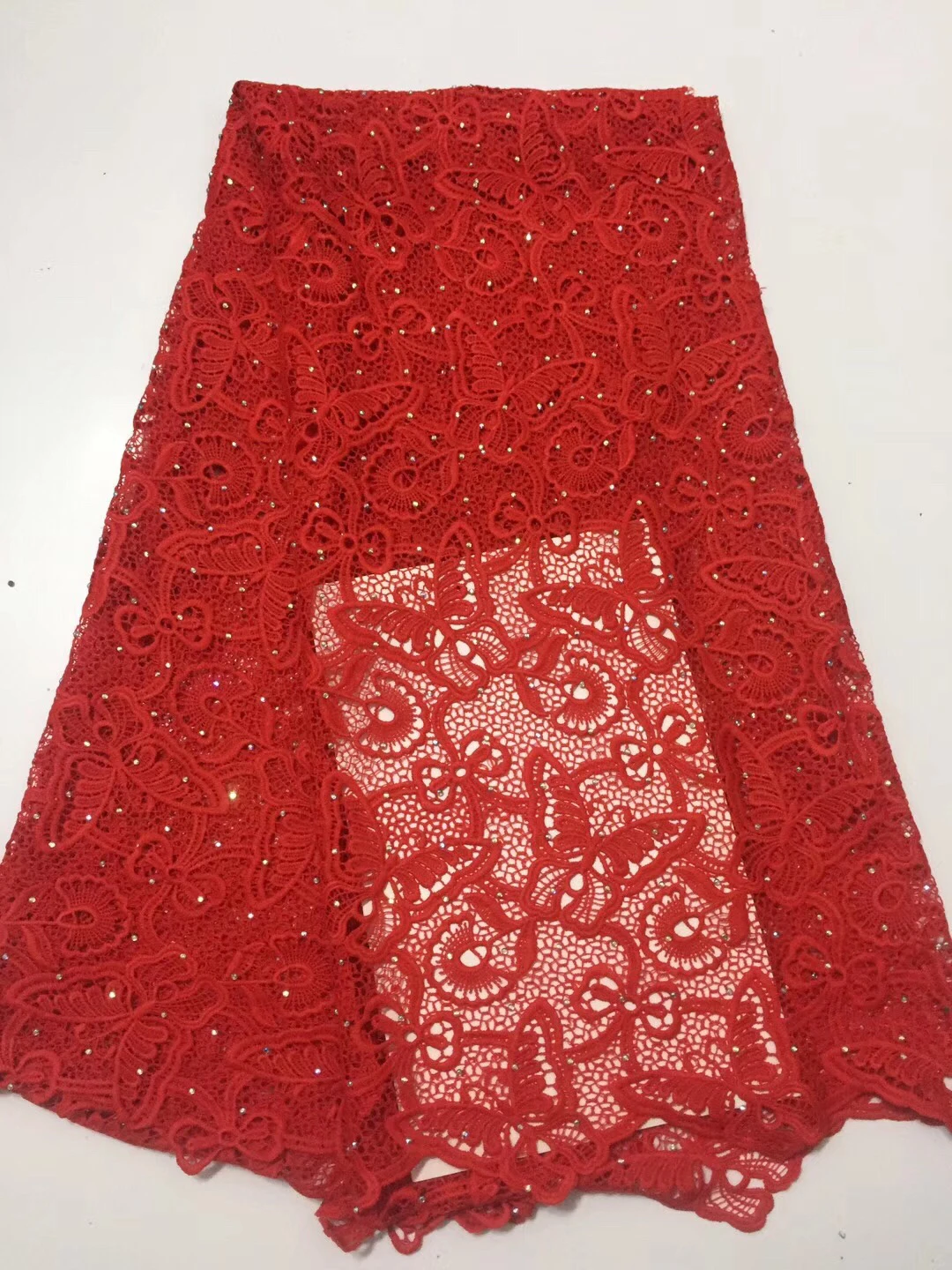 

African Lace Fabric 2021 High Quality Nigerian Lace Fabrics Africain Guipure Embroidery French Tulle Lace Fabric CD57