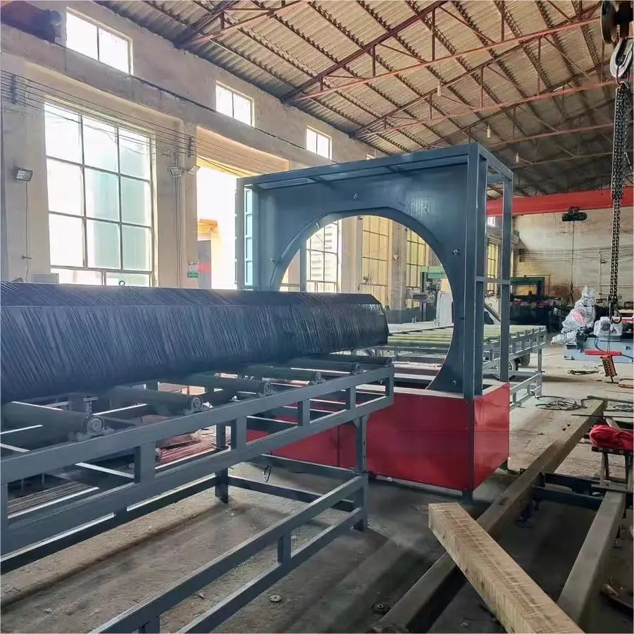 Automatic Horizontal Orbital Stretch Film Wrapping Machine With Conveyor System Customize
