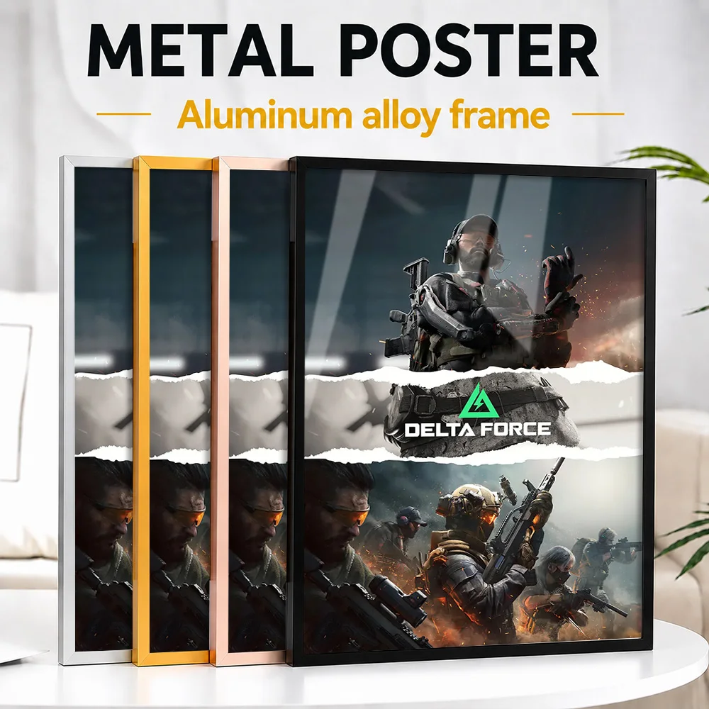 Delta Force Tactical Military Action Framed Metal Poster Customized Photographic Wall Art For Living Room And Creative Studio
