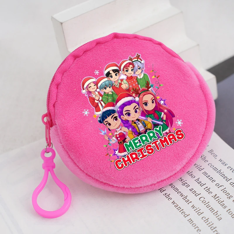 

KPop Demon Hunter Plush Wallet Cute Cartoon Anime Pattern Wallet Portable Keychain Card Coin Wallet Children's Christmas Gift