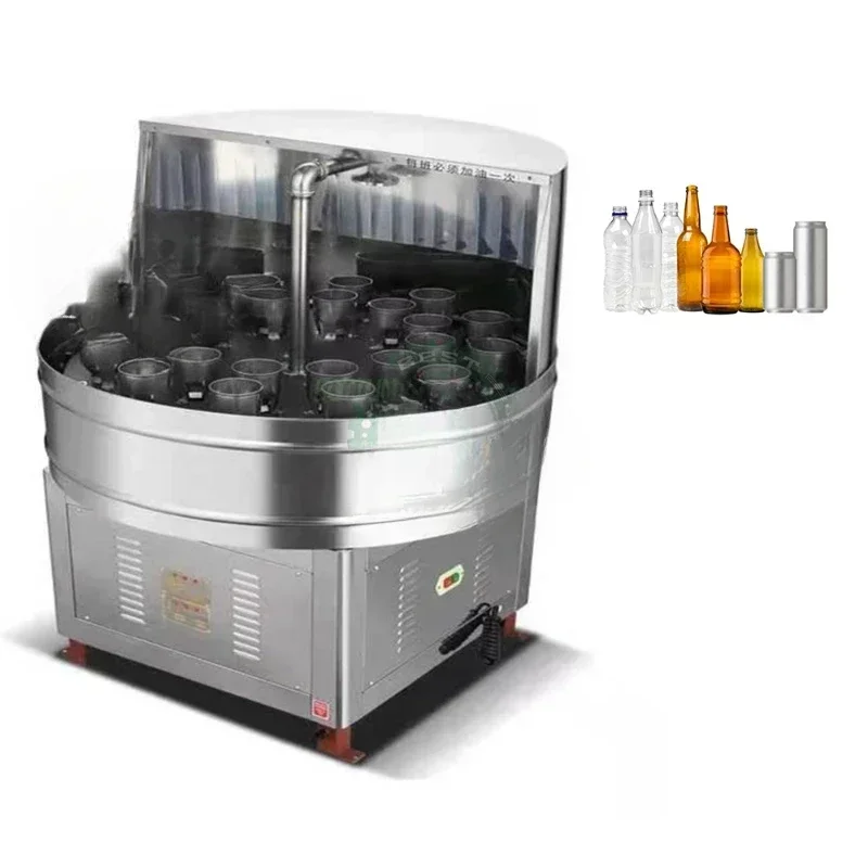 Hot Salesautomatic Small 2000bph Rotary Beer Wine Glass Bottle Water Spray Washing Washer Machine With Heater