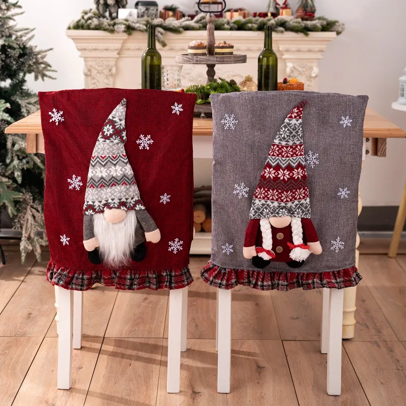 New Christmas Creative Home Dwarf Doll Chair Cover Practical and Decorative Chair Cover Creative Three-dimensional Chair Cover