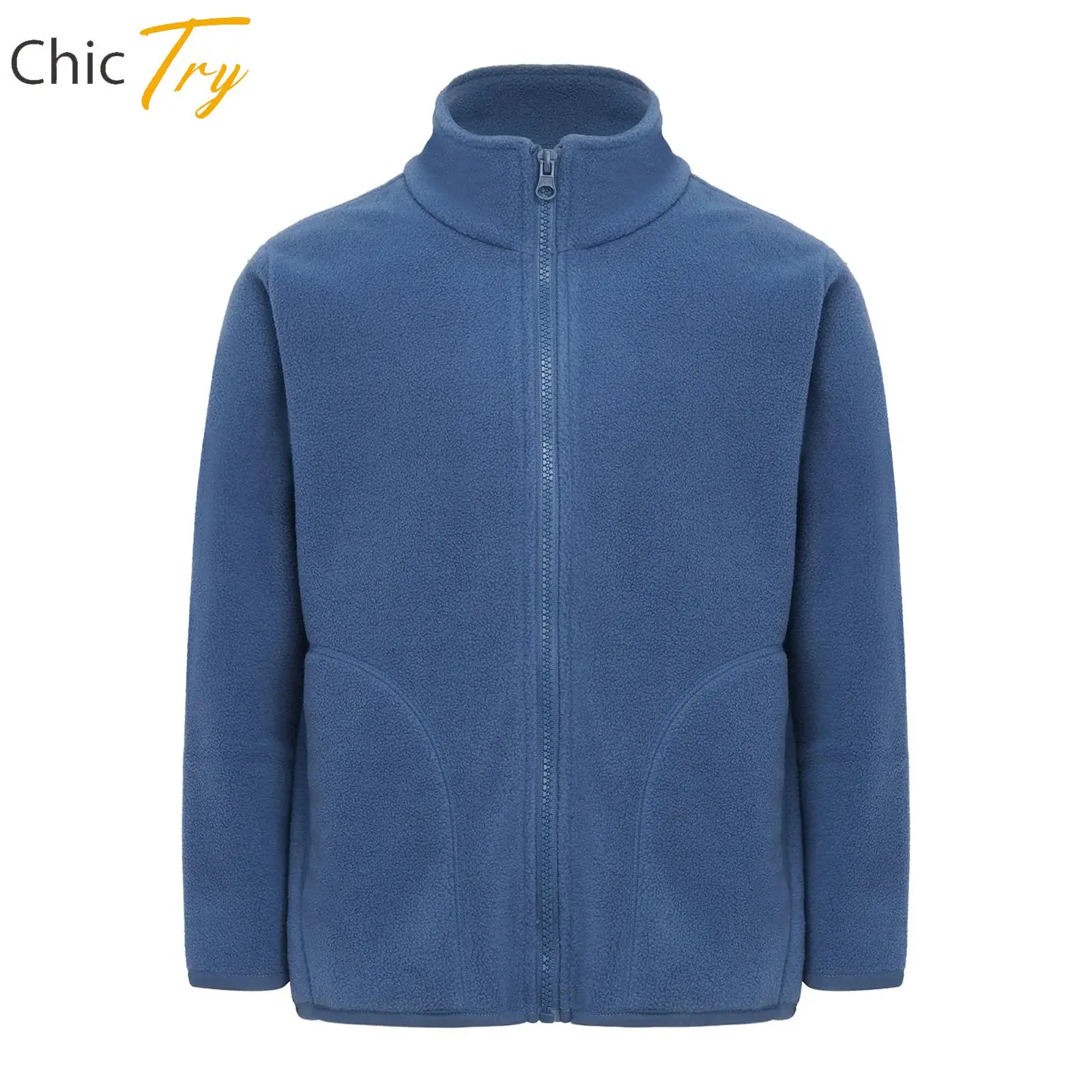 

Unisex Kids Girls Boys Warm Fleece Jacket Outerwear Long Sleeve Coat Top Children School Workout Outdoor Activities Top Costume