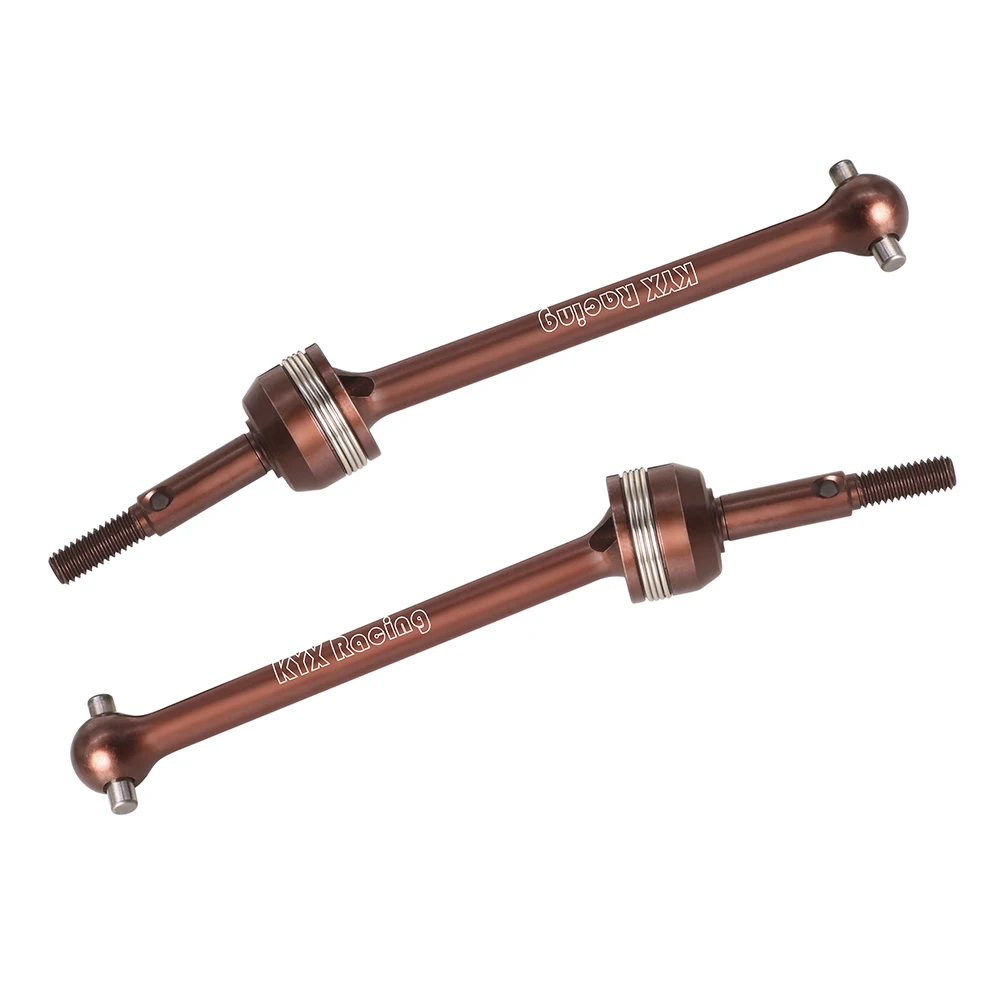 KYX Racing-eje de transmisión CVD trasero de acero duro, piezas mejoradas, accesorios para coche 1/10 RC Tamiya DT04 Fighter NXGEN