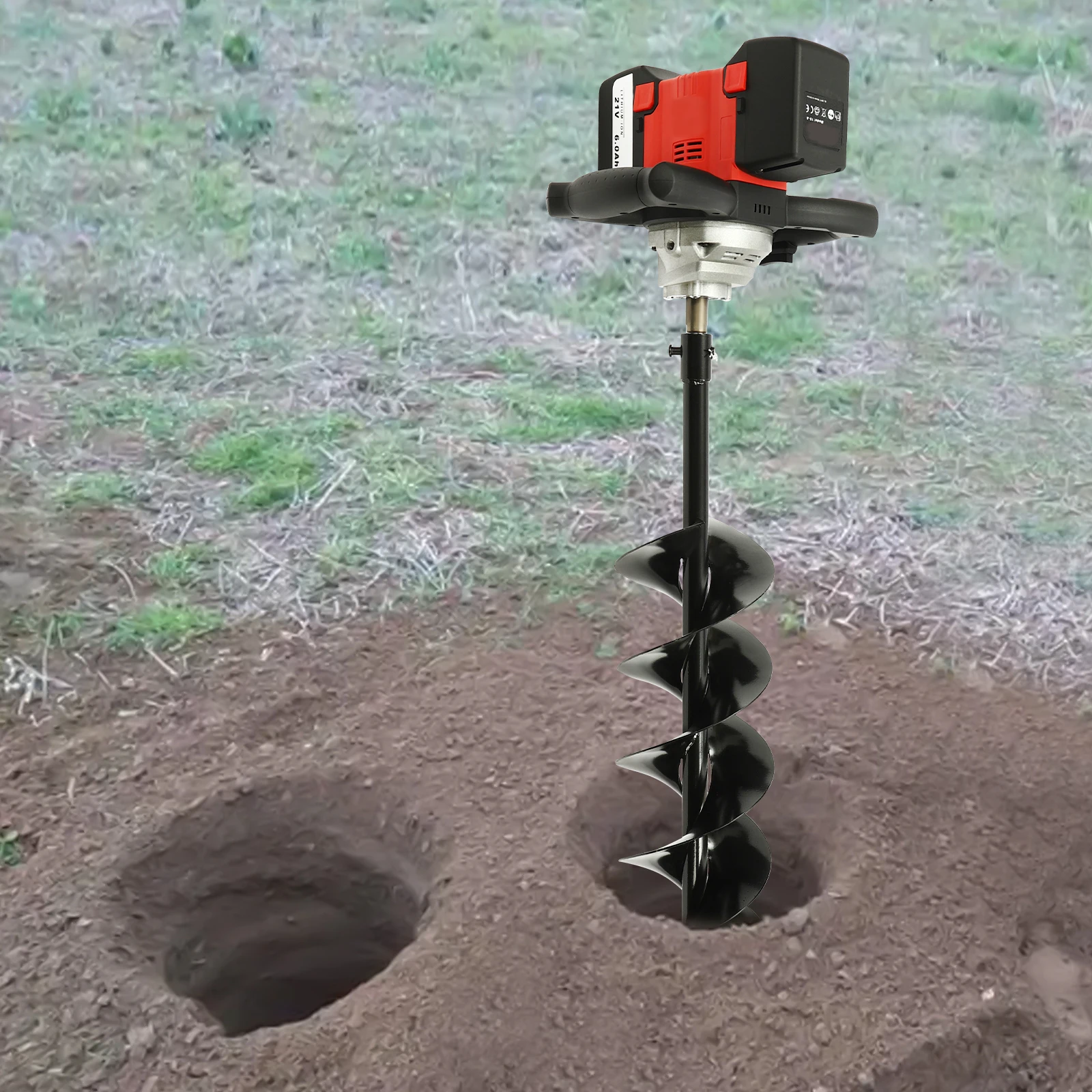 Cordless Electric Post Hole Digger, Broca para Terra, Instalando postes e Decks, 2000W
