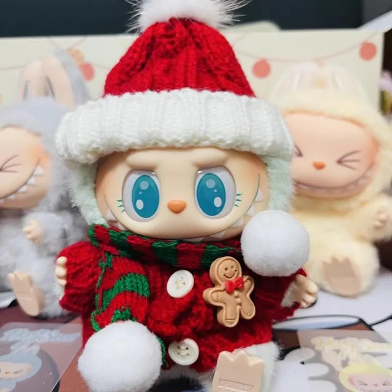 17 سنتيمتر لطيف البسيطة أفخم دمية الملابس الزي اكسسوارات لكوريا Kpop Exo Labubu المعبود الدمى عيد الميلاد محبوك سترة طفل هدية #2