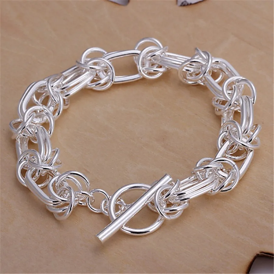 

Wholesale Hot 925 Sterling Silver Dragon Style Women Men Lady Noble Nice Bracelet Fashion Charm Chain Jewelry Wedding Party