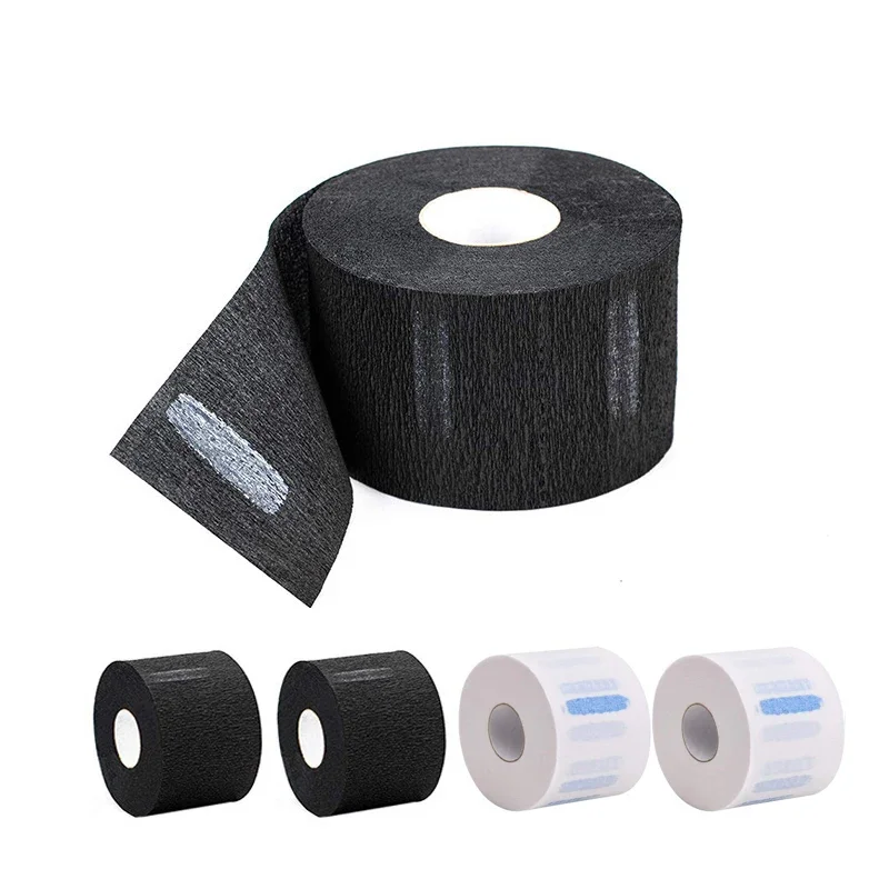 

Профессиональная черная бумажная ворсовка для парикмахерских и салонов красоты, рулон для стрижки и укладки волос, аксессуар для защиты шеи