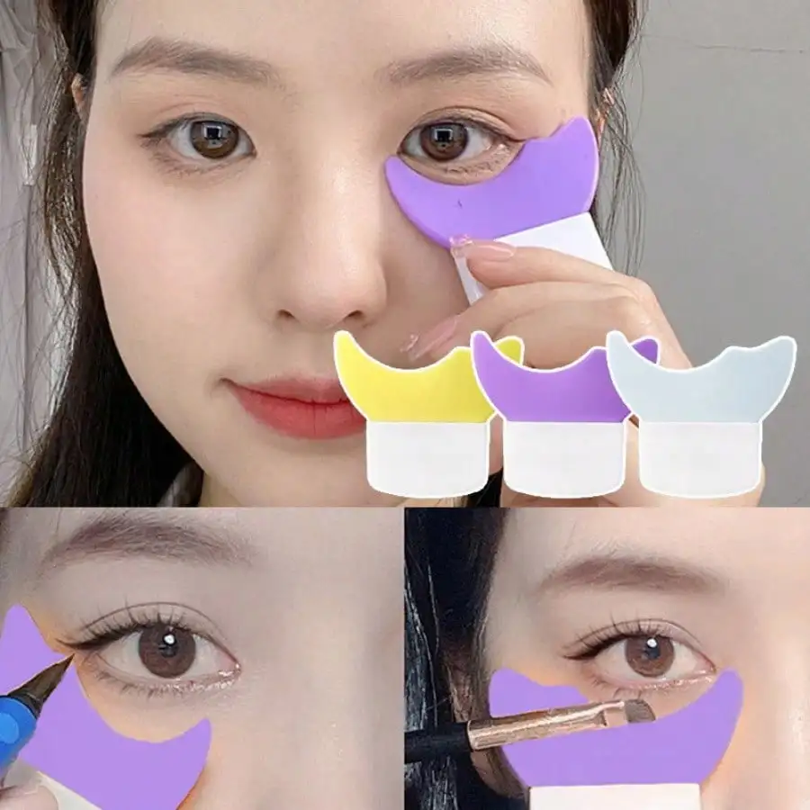 1pc Silicone Eye Liner Stencil Eyelash Shield, Eye Liner Guide, Mascara Protective Cover, Slouchy Makeup Tool
