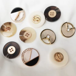 10 buttons, metal/resin buttons with legs, sewing buttons, suitable for women's cardigans, jackets, windbreakers, or DIY craft