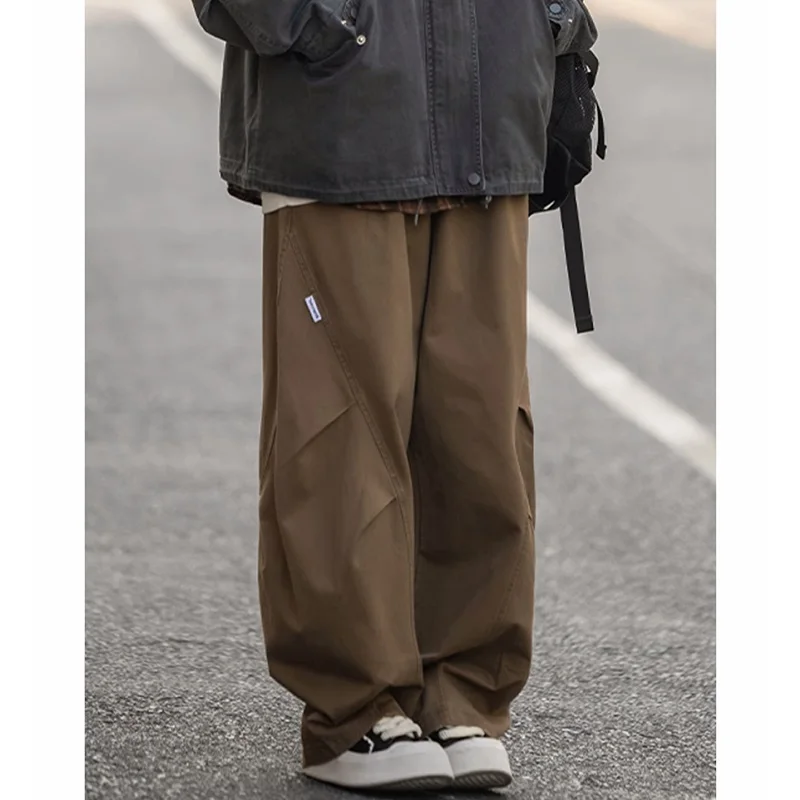 

Ретро-брюки в японском стиле, однотонные, в стиле парашютиста, свободные, широкие, длинные, для мужчин и женщин, уличный стиль, повседневные.