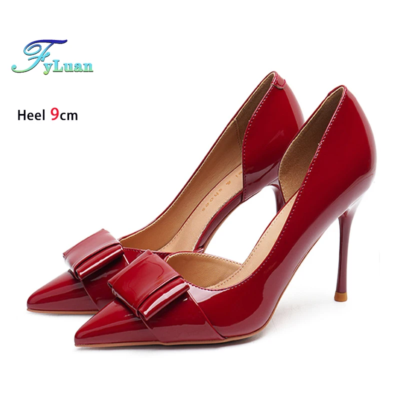 

Классические женские туфли на высоком каблуке с острым носком, лето-осень 202, элегантные туфли для вечеринок с одной стороны, пустые туфли 9 см, туфли-лодочки для прогулок и свиданий на открытом воздухе