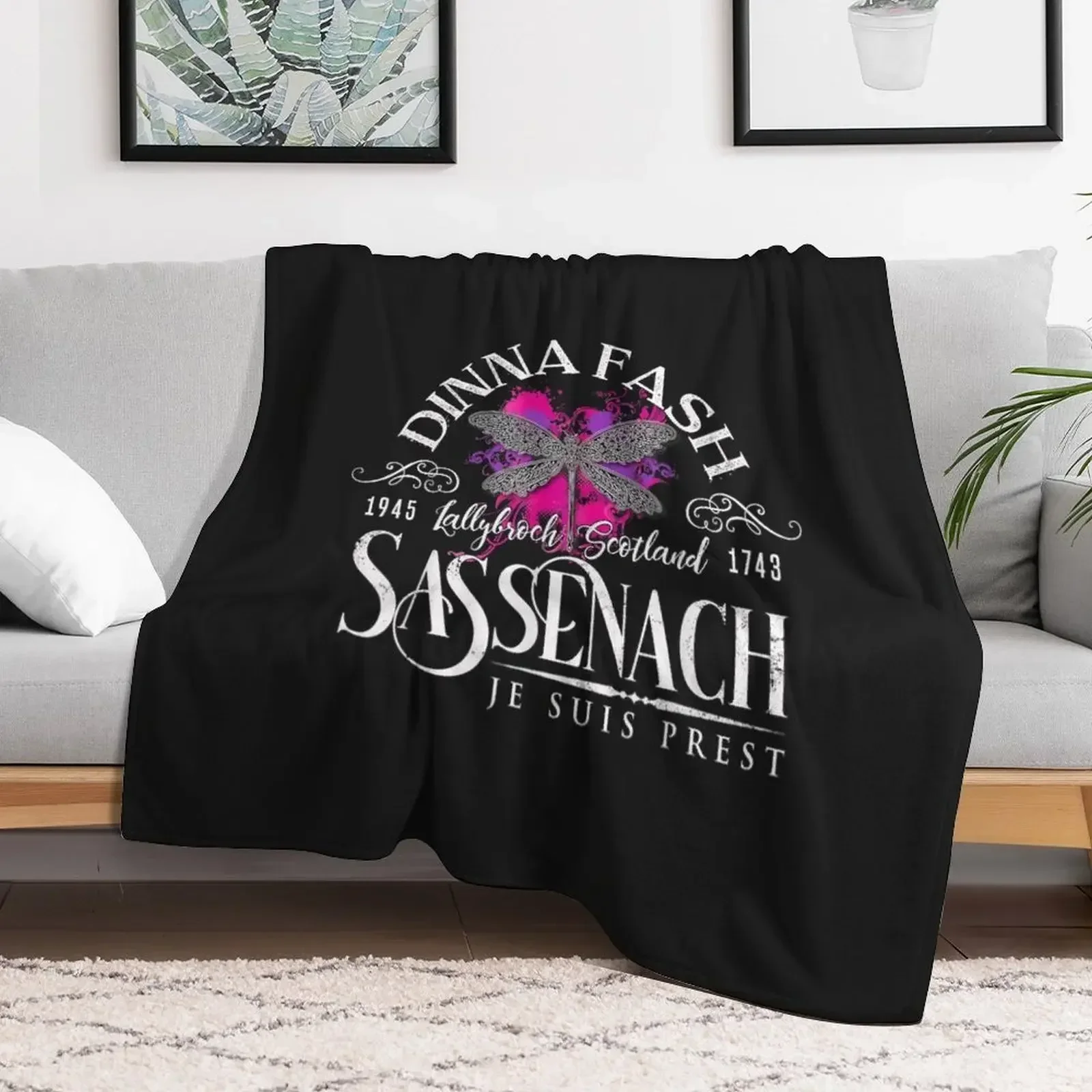 Dinna Fash SassenachDragonfly Outlander Color Splash TShirt19 Throw Blanket Luxury Throw halloween Hairy Blankets