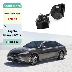 Car Snail Horn  Speakers Tweeter High Bass Waterproof Whistle  For Toyota Camry 7th/8th/9th 2012-2025