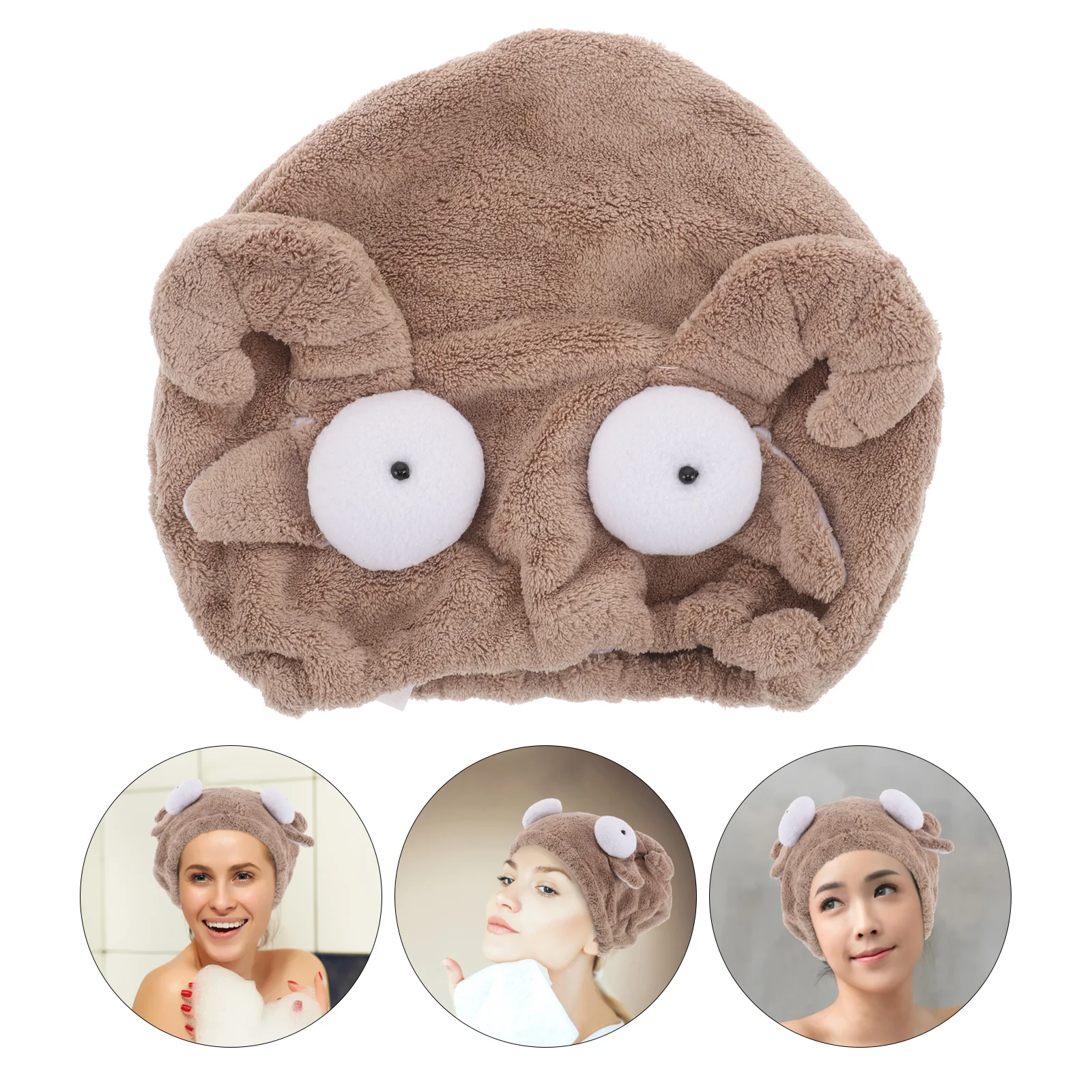

Cute Cartoon Coral Fleece Hair Drying Cap for Women Super Absorbent Quick Dry Hair Towel Wrap Bath Shower Spa Use