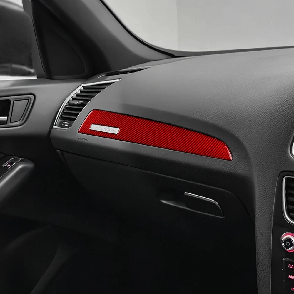 

For Audi Q5 2009 2010 2011 2012 2013 2014 2015 2016 Co-Pilot Panel Real Carbon Fiber Sticker Car Interior Trim Accessories