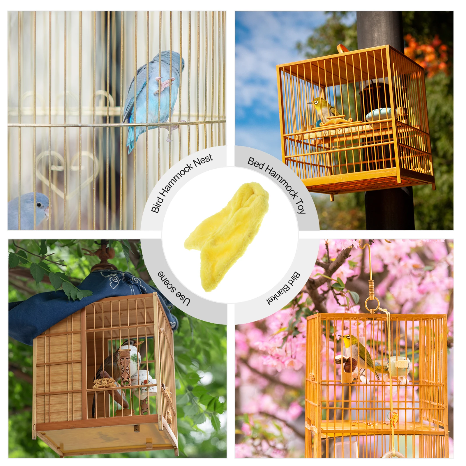 

Wool Blanket Bird Nest Birds Hut Parakeet Bed Hideaway Warm Parrot House Pet