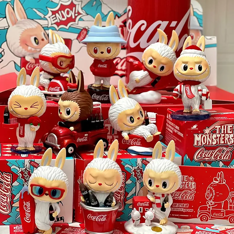 

POP MART LABUBU THE MONSTERS Coca-Cola Series: Коллекционные фигурки-сюрпризы, аниме-фигурки, игрушки в закрытой упаковке, подарок для девочек