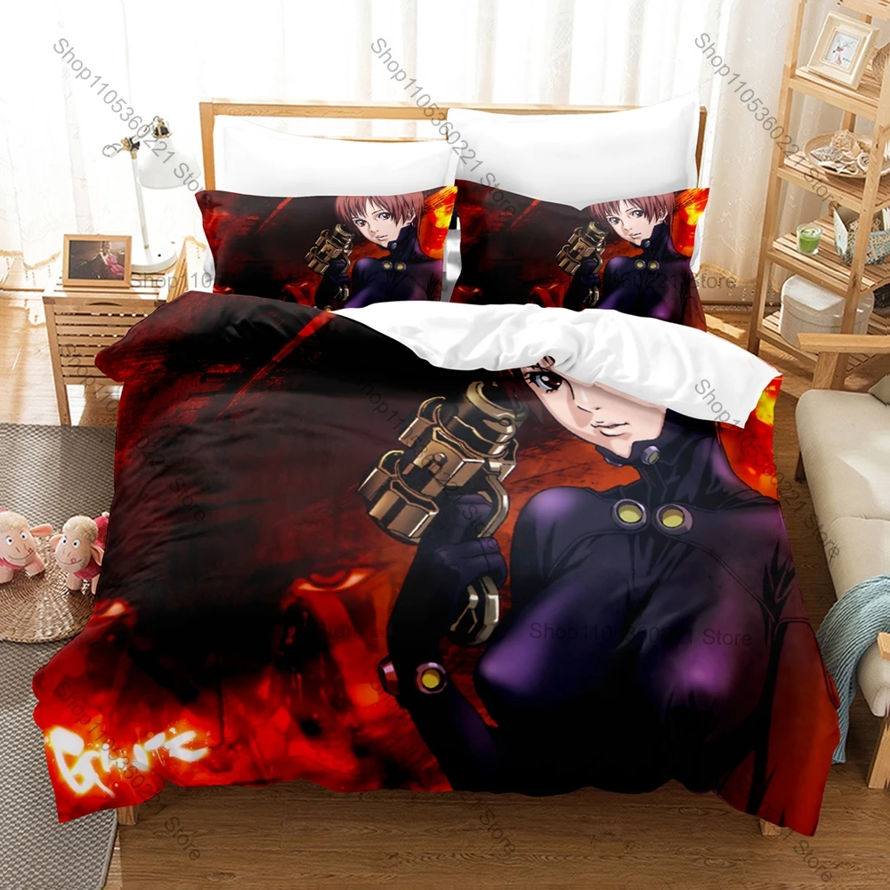 Cool Icon Gantz Combat Suit Graphic Anime Bedroom Decor Bedding Duvet Cover + 2 Pillowcases Seinen Manga Fan Room Decor