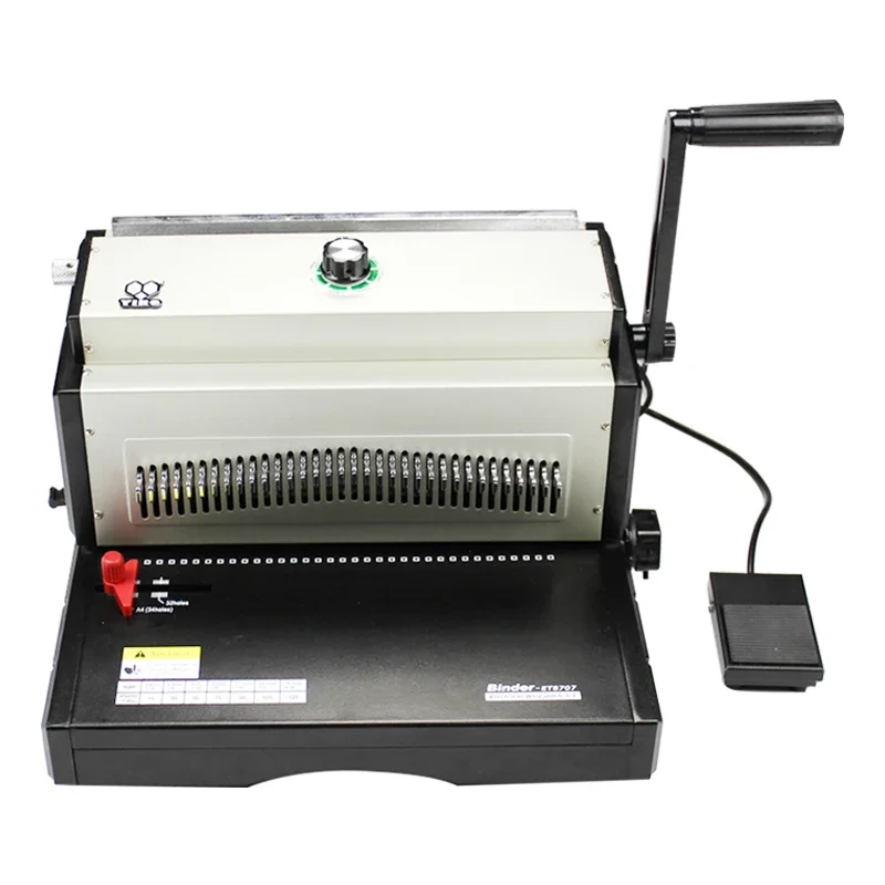 

ET8707 A3 A4 Desktop Electric Wire Spiral Book Puncher and Binding Machine Professional Document Binder for Office School
