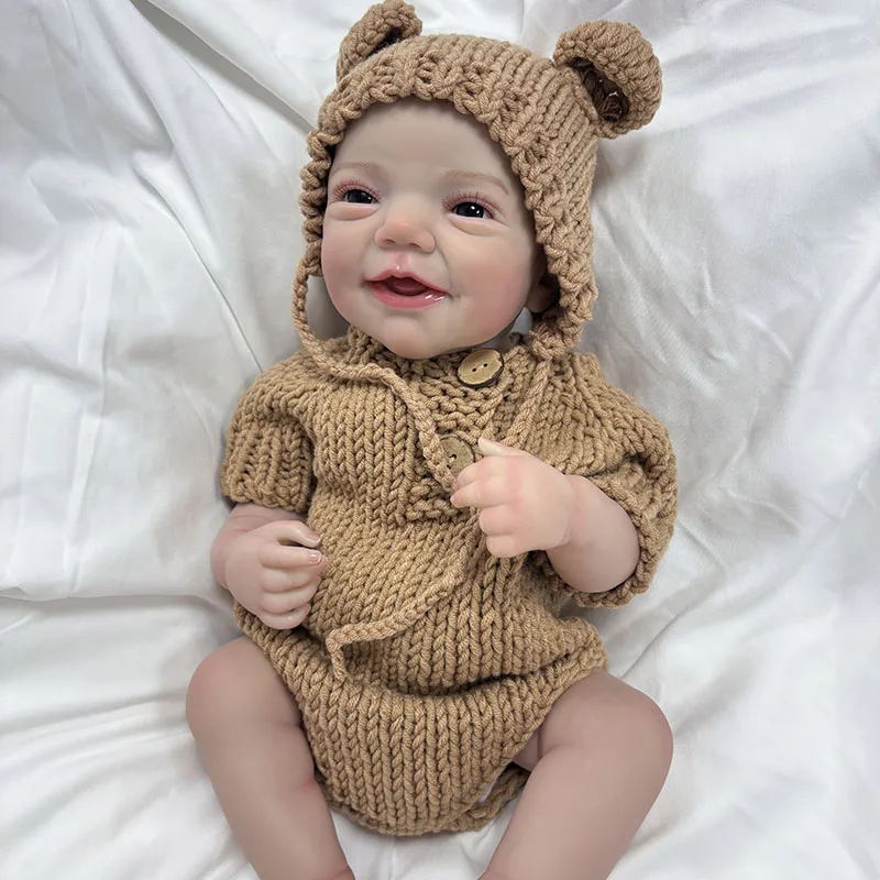 

48cm Charlie Reborn Baby Doll with Painted Hair Full Vinyl Body Collectible Art Doll