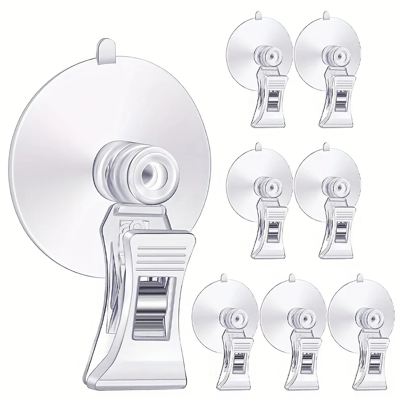 12Pcs Aquarium Seaweed Clip Transparent Suction Cup Feeding Holder Fish Tank Plant Algae Vegetable Clamp Pet Fish Accessories