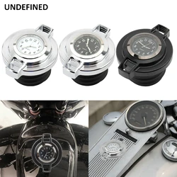 Motorcycle Fuel Tank Cap Oil Gas Caps With Clock For Harley Sportster 883 1200 Touring Road King Dyna Softail Fatboy 1996-2023