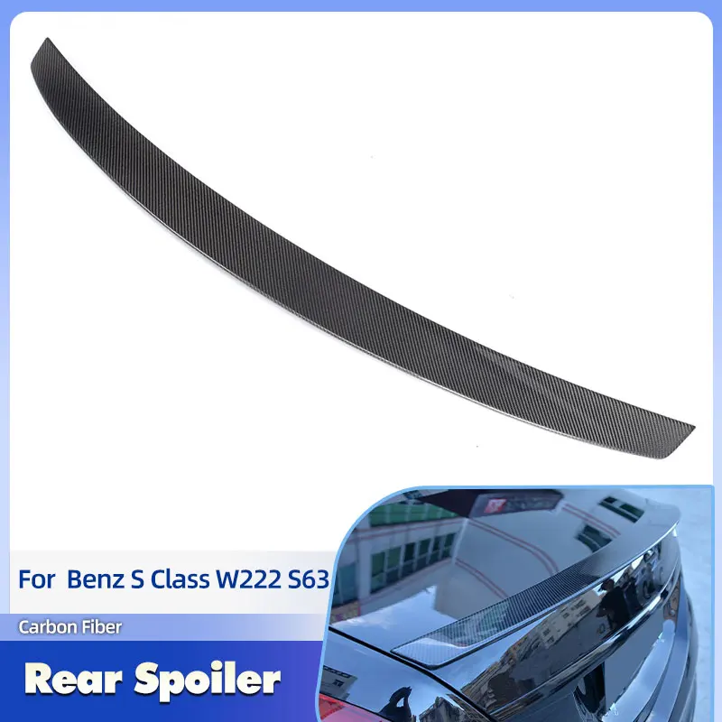 

Car Rear Trunk Spoiler Wings Full Carbon Fiber for Mercedes Benz S Class W222 S63 AMG 2014-2017 Rear Spoiler Boot Wing Lip