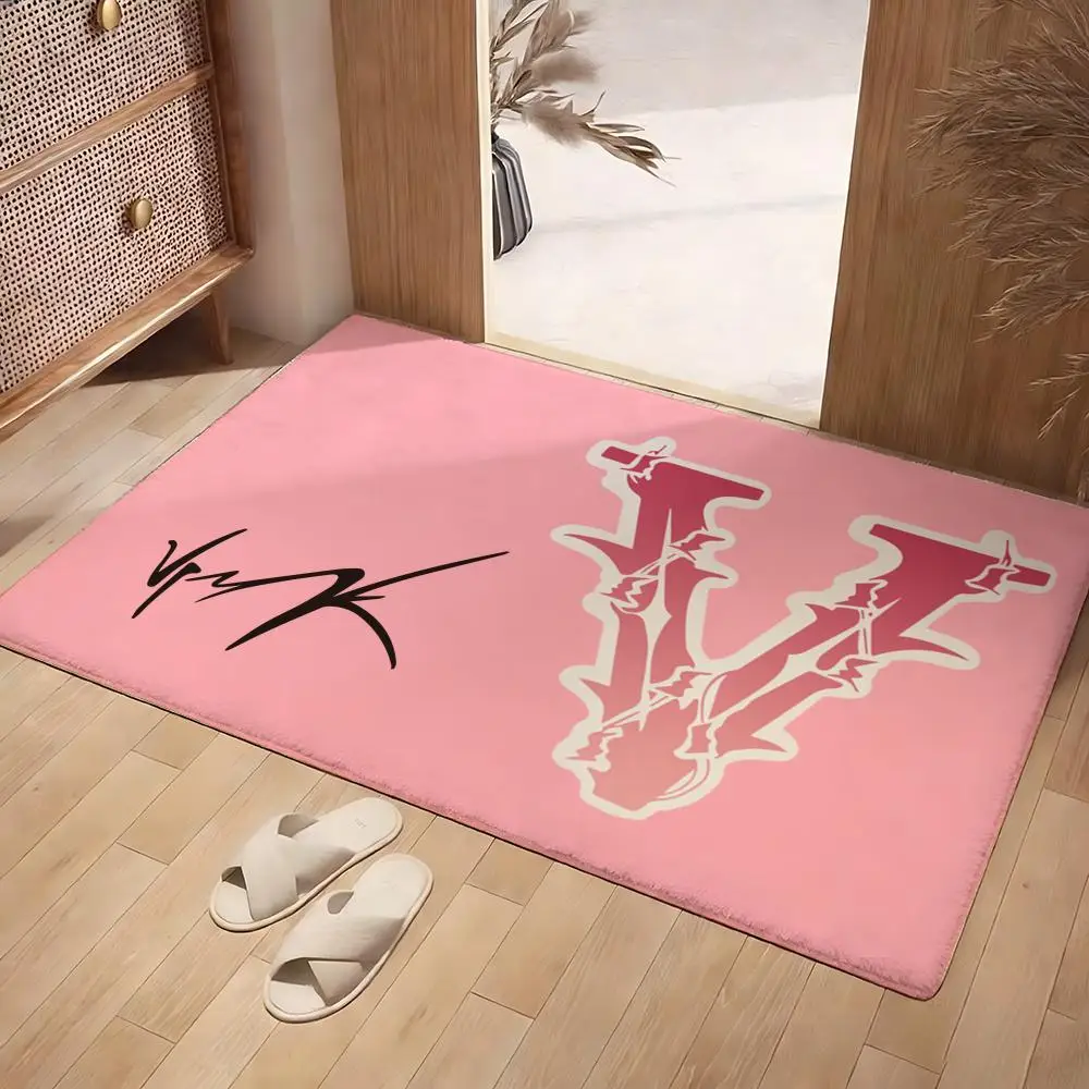 Fashion V-vrunk Floor Mat Soft Flannel Rug Non-Slip Absorbent Mat For Bathroom Bedroom Home Decor