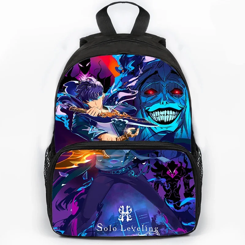 Anime Solo Leveling Child Backpack Sung Jin Woo Large Capacity School Backpack Students Boys Waterproof School Bags Best Gifts