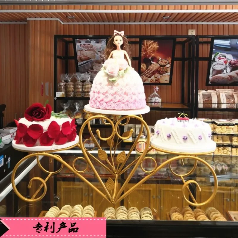 Three-layer cake shelf creative multi-layer birthday wedding gift dessert tray art display rack