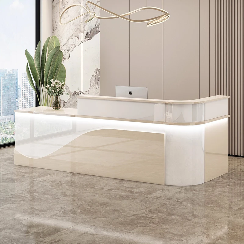 Creative Storage Reception Desk Nordic Style Premium Exquisite Reception Desks Trendy Luxury Tresen Rezeption Office Furniture