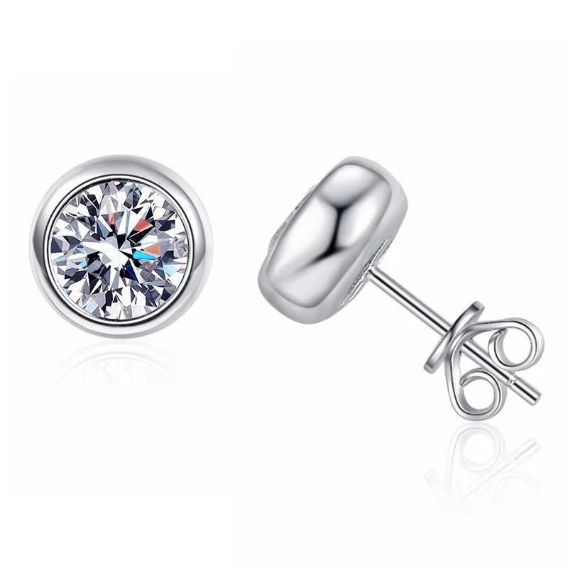 E022 Lefei Fashion Classic Luxury High Quality Moissanite Fine Simple Bubble Earring For Women 925 Sterling Silver Party Jewelry