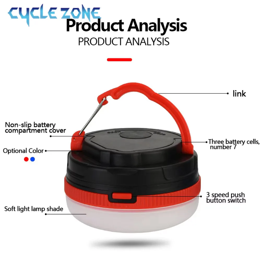 Luzes de acampamento led com base magnética 3 modos de luz portátil pendurado tenda acampamento lâmpada luz de emergência para trabalho noturno ao ar livre caminhadas