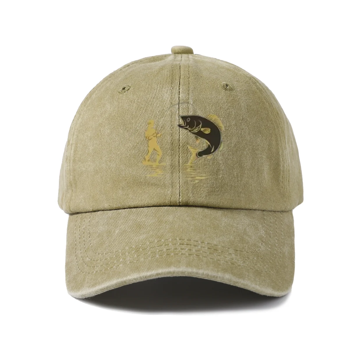 Gold Chess Players Graphic Baseball Cap, Vintage Washed Adjustable Unisex Dad Hat, Everyday Gift